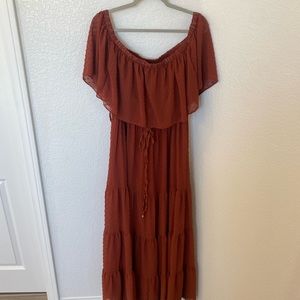 SWISS DOT MAXI DRESS